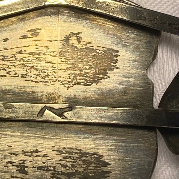 Navajo Signed Vintage 3 Stone Kingman Turquoise & Sterling Silver Bracelet Rare - Picture 5 of 12